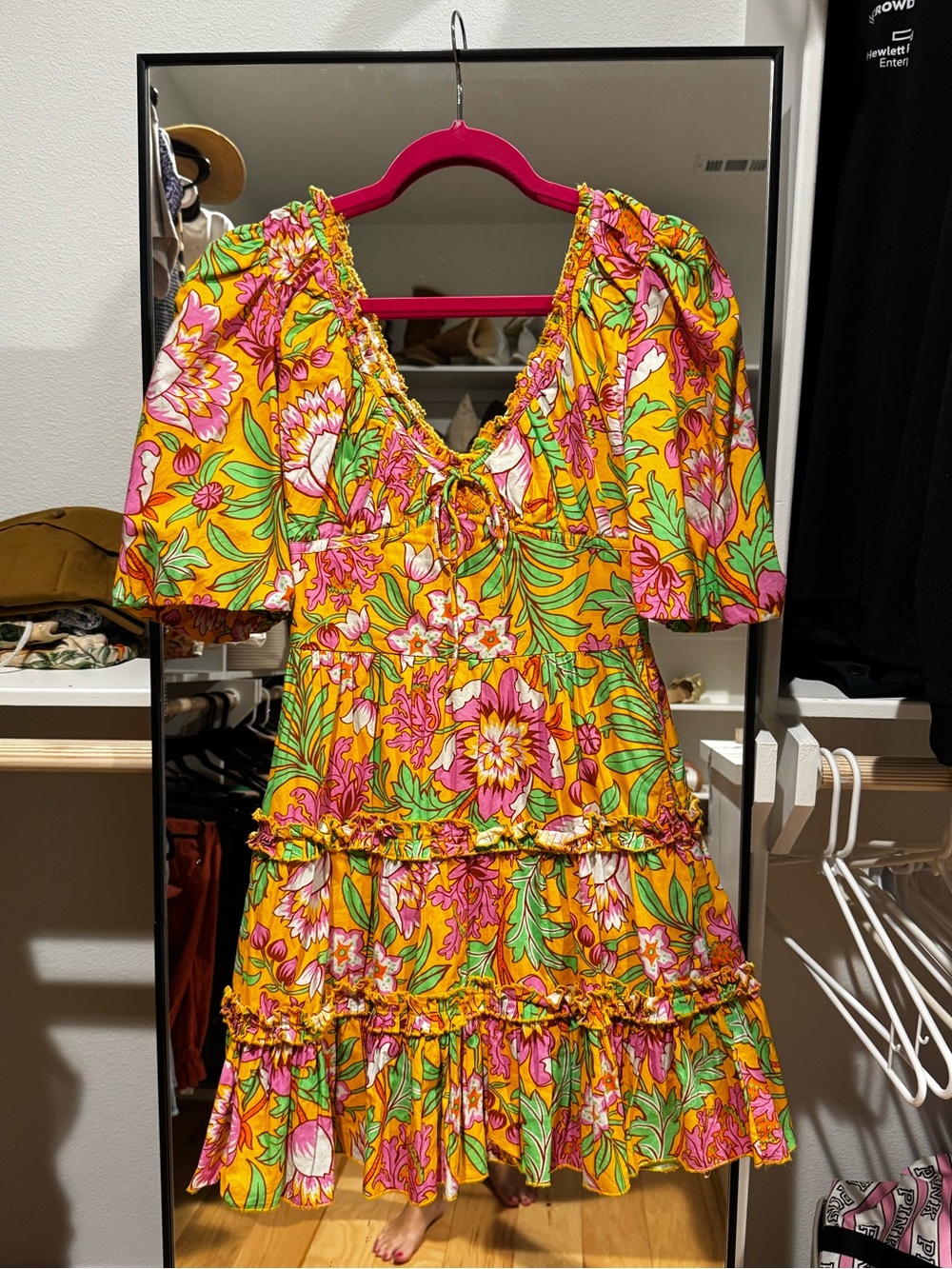 Love the label yellow floral dress